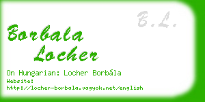borbala locher business card