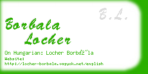 borbala locher business card